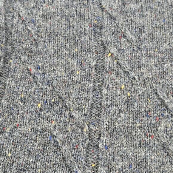 VTG Pendleton Country Traditions Sweater Gray Cable Knit Mens XL Fisherman Wool - Picture 5 of 8
